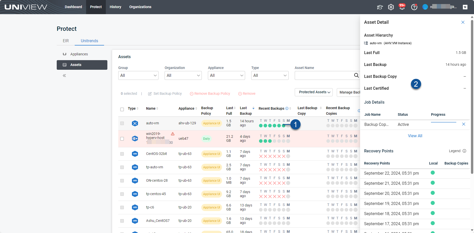 Working with Datto Backup for Microsoft Azure