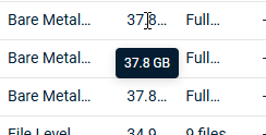 Screenshot of size units displayed via hover Screenshot of size units displayed via hover